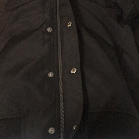 Ted Baker Black Tall Fit light weight Full Zip and Snap Bomber jacket size 4 - Picture 5 of 12